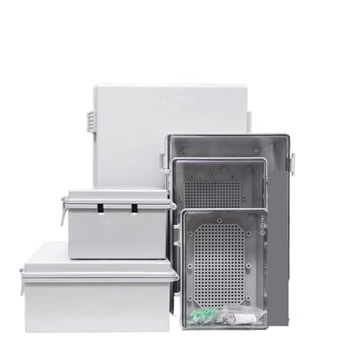 Image of Waterproof IP66 ABS PC Hinged Plastic Transparent/Gray Cover Enclosure Outdoor Electrical Power Junction Box Distribution Box(297x220x100mm,Transparent cover)