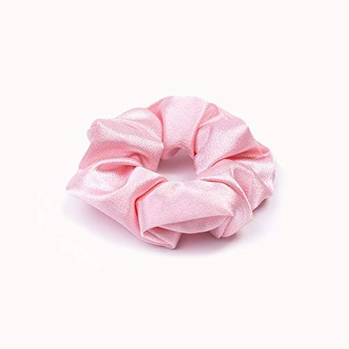 Image of Satin Hair Scrunchies for Women Pink Silk Scrunchies for Hair Satin Scrunchies for Girls & Stylish Hair Ties for Women Silk Hair Scrunchies for Breakage Prevention, Ponytail Holders（Pink）