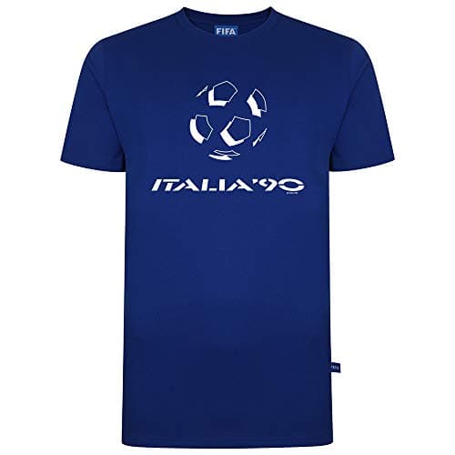 Image of Score Draw FIFA 1990 Logo T-Shirt Royal Medium Polyester