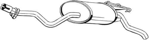 Image of Bosal 279-349 End Silencer, Exhaust Back Box, Back Box Exhaust
