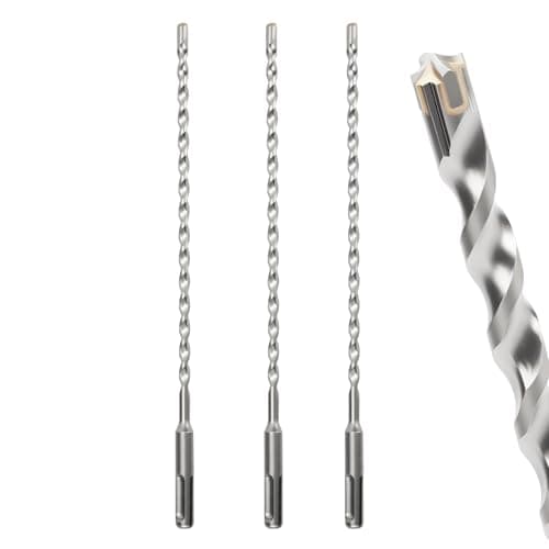 Image of MOXPIFY 6mm Masonry Drill Bit 260mm Long, Hammer SDS Drill Bit for Reinforced Concrete, Brick Walls, SDS Plus Shank (6mm x 260mm x 3)