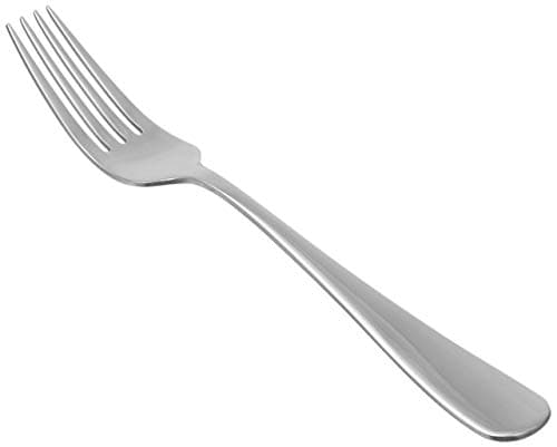 Image of Amazon Basics Stainless Steel Dinner Forks with Round Edge, Dishwasher Safe, Pack of 12, Silver