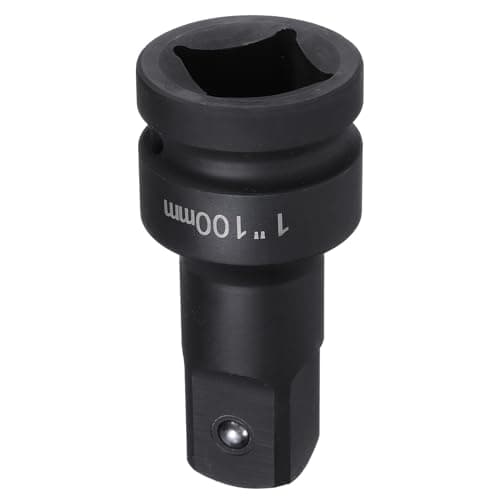 Image of sourcing map Impact Socket Extension Bar 1" Square Drive 4" Long CR-V Steel Extension Rod Ratchet Wrench Driver Adapter for Axle Nut Sockets, Black