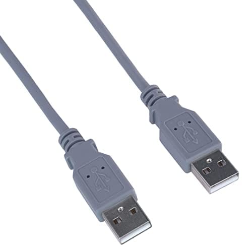 Image of PremiumCord USB 2.0 High Speed Cable M/M 2 m, A Male to A Male, USB Connection Cable for HDD etc., Double Shielded, AWG28, Colour Grey, Length 2 m