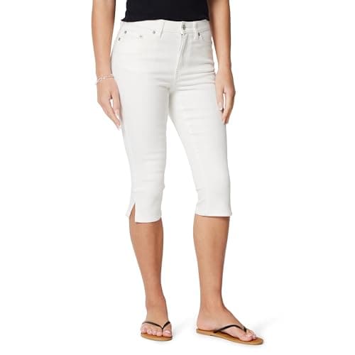 Image of Amazon Essentials Women's High-Rise Cropped Jeans, White, 14