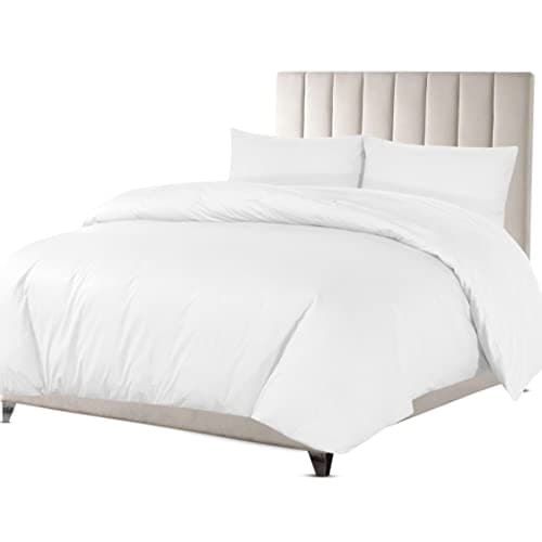 Image of Sapphire Collection Luxury 100% Egyptian Cotton Duvet Quilt Cover & Pillowcase Bedding Set (White, Double)