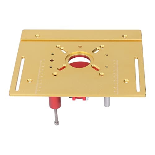 Image of Yctze Router System - Router Table with Crank Handle, High Aluminum Alloy & Stainless Construction Woodworking, Maximum Range 47mm, Compatible with S8-2 Countertops (Gold)