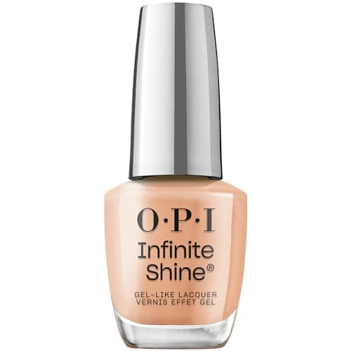 Image of OPI Infinite Shine Nail Polish - Over-slay your Welcome - Gel Like & Long Lasting Peachy Nude Nail Polish - with Pre-Cured Gel Technology & OPI Pro-Wide Brush (15ml)