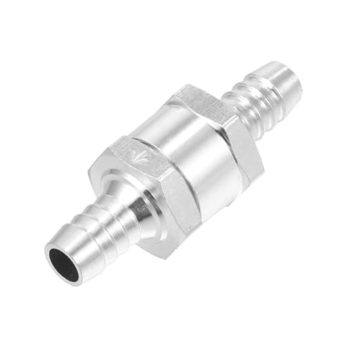 Image of Hihaha Fuel Line Check Valve/Inner Non Return One Way Check Valve Fuel Petrol Gasoline Diesel for Fuel Systems/Durable Aluminum Alloy 3/8" 10mm OD / 1pcs