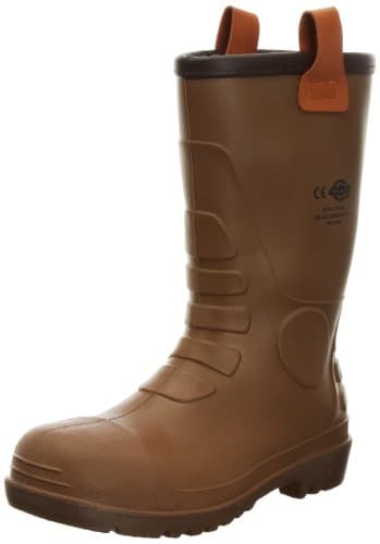 Image of Dickies Men's Groundwater S5 Safety Wellington Boots FW13200 Brown 11 UK, 45 EU