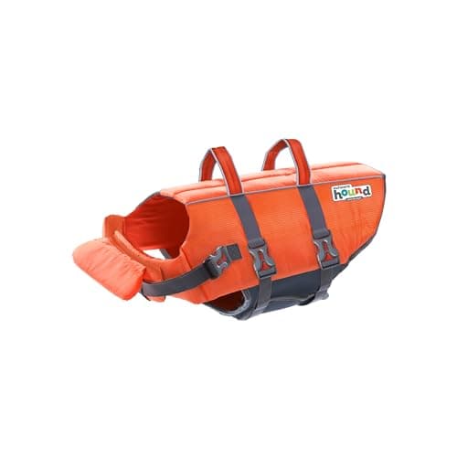 Image of Kyjen 22020 Outward Hound Ripstop Quick Release Easy Fit Dog Life Jacket, Adjustable, Medium, Orange