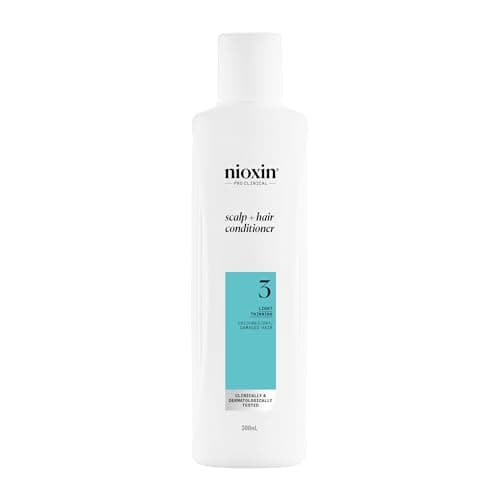 Image of Nioxin System 3 Scalp + Hair Conditioner - Hair Thickening Conditioner for Coloured, Dry and Damaged Hair with Light Thinning - with Biotin and Niacinamide, 300ml