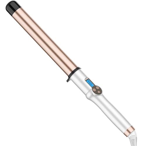 Image of 32MM Hair Curling Wand Extra Long Barrel, Ceramic Curling Iron Tongs for Long Hair, Professional Dual Voltage Hair Curler with Adjustable Temperature