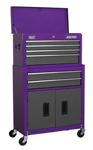 Image of Sealey Ap2200Bbcp Topchest & Rollcab Combination 6 Drawer Ball Bearing Runners