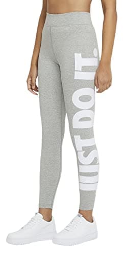 Image of Nike CZ8534 W NSW ESSNTL GX HR LGGNG JDI Leggings Women's dk Grey Heather/White XS-S