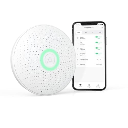 Image of Airthings Wave Plus - Radon and Air Quality Monitor with CO2, VOC, Air Pressure, Humidity and Temperature Detector - 2910