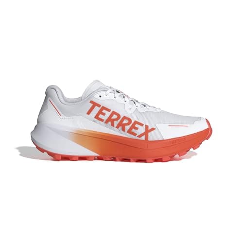 Image of adidas Mens Terrex Agravic 3 Trail Running Shoes Road White/Orange 8 UK