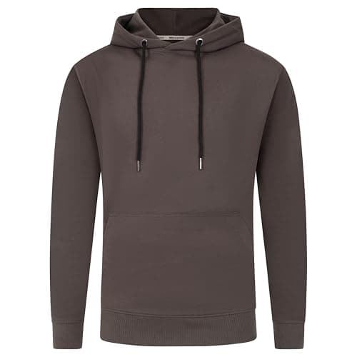 Image of Blu Apparel Men's Overhead Hoodie Hoodies for Men Activewear Midweight Hooded Sweatshirt (UK, Alpha, XL, Regular, Regular, Charcoal)