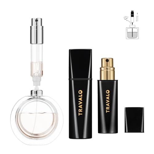 Image of Travalo OBSCULA Ultimate Bottom-Fill Perfume Atomizer with HD Spray - 5ml Leakproof Travel Bottle, Refillable Portable Fragrance Dispenser for Her & Him (OBSCURA, BLACK)