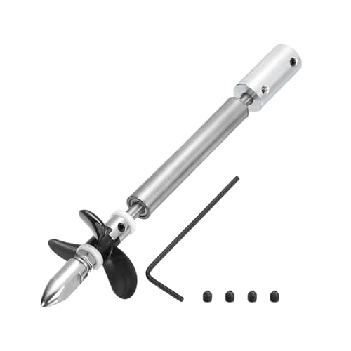 Image of sourcing map Drive Shaft W Propeller and Coupling Joint for RC Boat Coupler Assemble Kit, L100mm Shaft, L25mm Sleeve, D36mm Three Propeller, Fit for 6 mm Motor Shaft