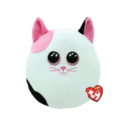 Image of TY Muffin Cat Squish a Boos 10" | Beanie Baby Soft Plush Toy | Collectible Cuddly Stuffed Teddy, White