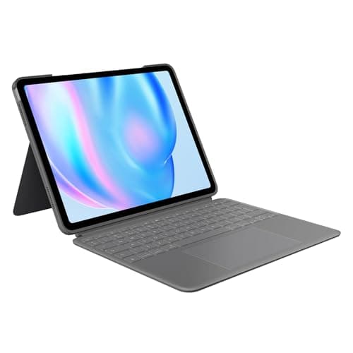 Image of Logitech Combo Touch iPad Air 13-inch (M2 & M3)(2024 & 2025) Keyboard Case - Detachable backlit keyboard with kickstand, comfortable typing, multi-use mode, QWERTY UK English Layout - Grey