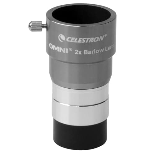 Image of Celestron 93326 Omni Barlow Lens, Silver, 2 x 1.25 Inch