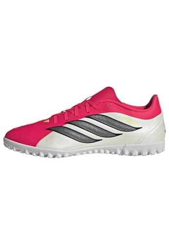 Image of adidas Unisex Predator Club Turf Football Shoes, Lucid red/core Black/FTWR White, 8 UK