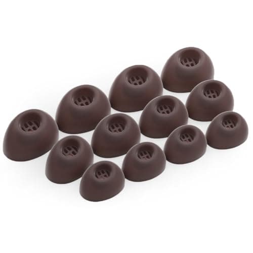 Image of Okuli Set of 16 Silicone EarBuds Ear Tips For Jabra Elite 10 Earphones in Brown