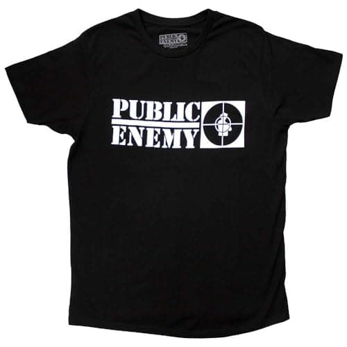 Image of Public Enemy T Shirt Crosshairs Logo Official Mens Black S