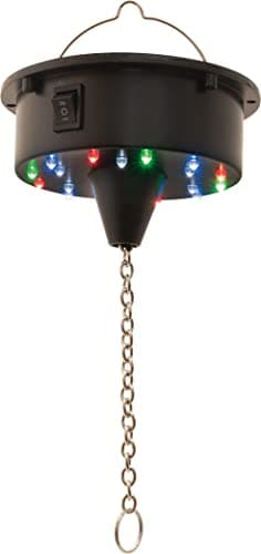Image of FXLAB Battery Powered Mirror Ball Motor With Bright Multi Coloured LED Lights Which Flash to the Music With Hanging Chain For Disco, Show, Party, Decoration