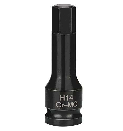 Image of oumuik H14 (14mm) Hex Socket ,Socket 1/2 Drive Impact Hex Bit Socket Cr-Mo Steel