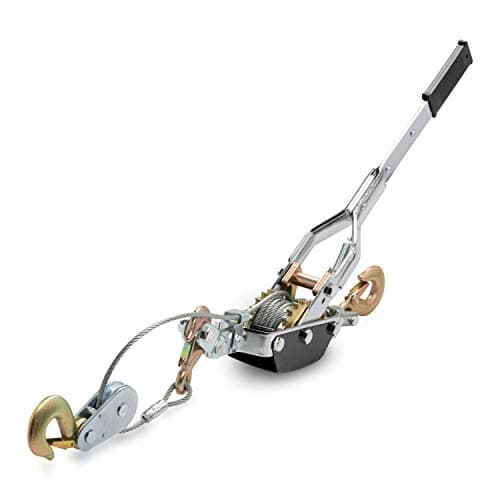 Image of NEIKO 02256A Come Along Winch, 5-Ton (10,000 Lbs) Pulling Capacity, 10Ft, 3 Hook, Heavy Duty Power Cable Come Along Tool with Dual Gears, Hand Winch Cable, Automotive Hoist Winch Puller, Recovery Gear