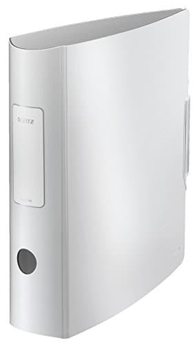 Image of Leitz Lever Arch File, Arctic white, A4, Curved spine 8.2 cm width, Elastic fastening, Light polyfoam, Style Range, 11080004