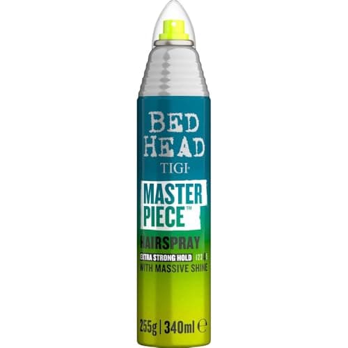Image of Bed Head by TIGI Masterpiece Hairspray, Salon Professional Extra Strong Hair Spray, Freeze Hold, Frizz Control & Glossy Shine Finish, 385ml
