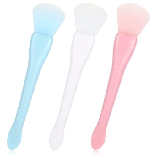 Image of 3 PCS Silicone Face Mask Brush Applicator Dual-Head Face Mask Spatula Brush Skincare Applicator for Facial Mud, Clay, Body Lotion