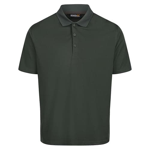 Image of Regatta Professional Mens Pro Wicking Casual Polo Short Sleeved T Shirt Dark Green