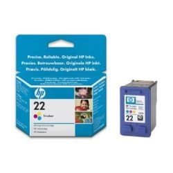 Image of HP Ink Cartridge No. 22 C9352AE Tri-Colour (165 Pages) and consumables