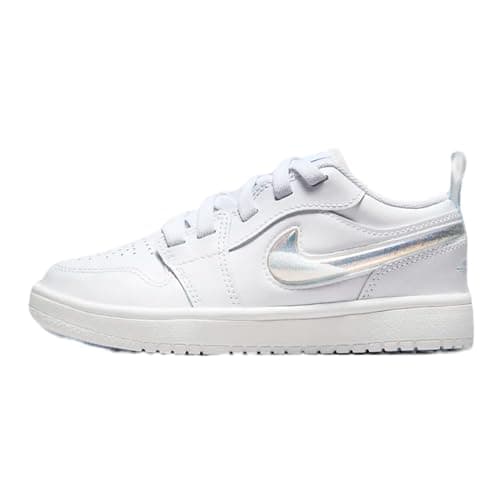 Image of Jordan 1 Low Alt Baby Toddler Shoes (Black/White/Ochre Yellow) DR9747-072, White, ice blue, peak white, 3 Little Kid