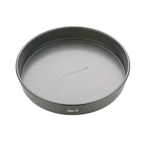 Image of MasterClass Sandwich Tin, 23cm with PTFE, PFOA and BPA Free Non Stick, Robust 1mm Thick Carbon Steel, Round Cake Pan, With Loose Base, 9 Inch, Black