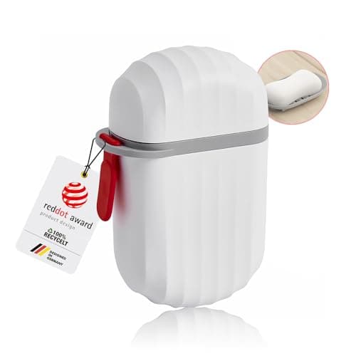 Image of powerland Upgraded Leakproof Travel Soap Case, Shampoo bar case, Soap Container mit Draining Layer, Portable Bar Soap Box for Bathroom, Camping, Gym, Red Dot Design Recipient