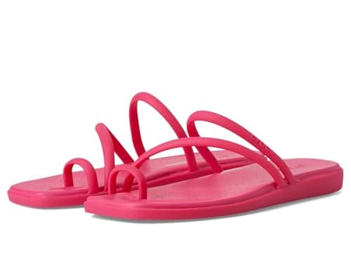 Image of Crocs Women's Miami Toe Loop Sandals, Dragon Fruit, 7 UK Women
