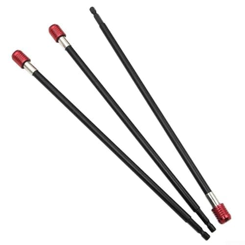 Image of Red Quick Release Self-Locking Extension Bar 300mm with Hex Shank and Magnetic Tip, /4 Inch Screwdriver Bit Holder for Efficient Tool Switching in Demanding DIY and(3pcs 300mm)