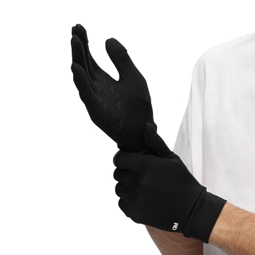 Image of OhSunny Men Women Cycling Gloves Touchscreen Full Finger Sun UV Protection UPF 50+ Summer Gloves for Driving Fishing SMM5M085T (Black)