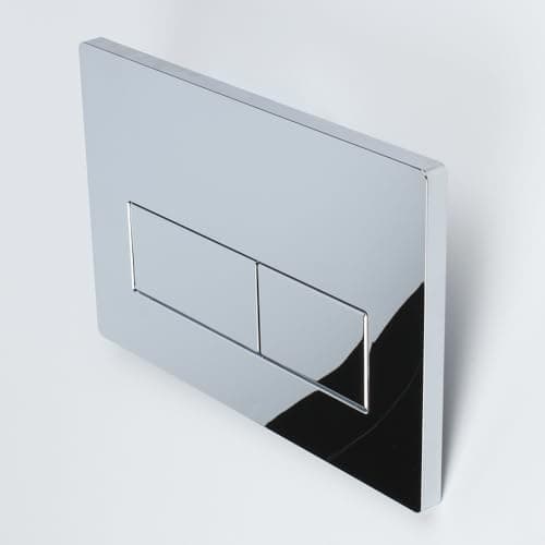 Image of Geberit Sigma Replacement Flush Plate, Dual Flush Button for Sigma 01/20/30/50 UP300 UP320 Cisterns (Chrome)
