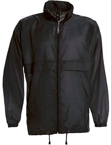 Image of B&C Collection Sirocco Kids Windbreaker Jacket Black 3-4 Years