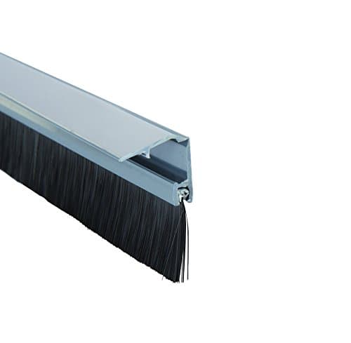 Image of STORMGUARD 02SR0720838CH Bottom of The Door Brush Strip Draught excluder 838mm (2'9"") Chrome with Cover to CONSEAL Screws, 838 mm"