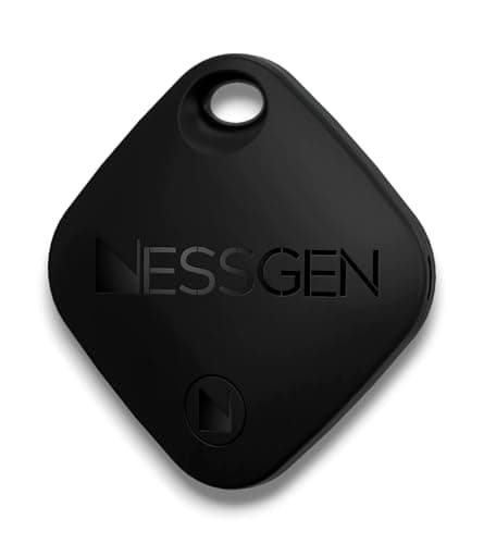 Image of Android Tracker Tags (1-Pack Black) – Works with Google Find My Device | Bluetooth Smart Tag for Keys, Wallet, Pets, Luggage, Bike & Bags | Android-Only Item Locator with Free Case and Spare Battery