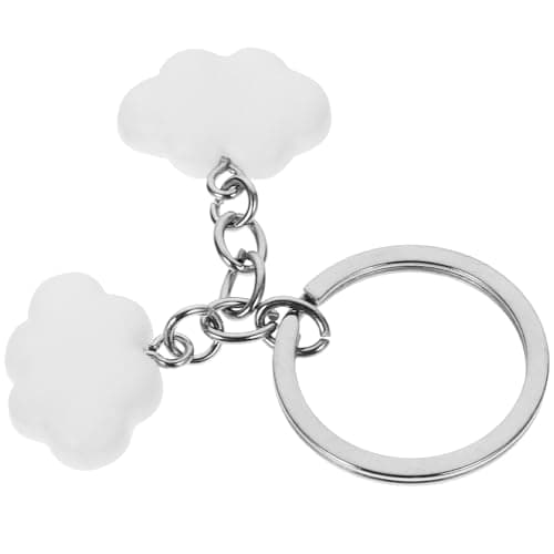 Image of MAGICLULU Metal Key Chain Cloud Keyring with Alloy and Resin Material, Lightweight Purse Ornament and Backpack Pendant for Travel Use, Creative and Lovely Cartoon to Decorate