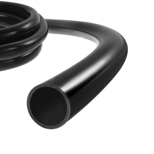 Image of Rebower Silicone Tubing,8mm ID x 10mm OD Pure Silicon Tube High Temp Silicone Hose [for Home Brewing,Pump Transfer,Aquaponics]-3.3 ft Length/Black